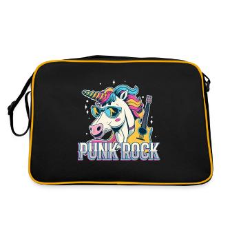 Punk Rock Unicorn - Retro Bag - black/gold - Back