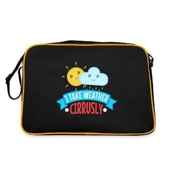 I Take Weather Cirrusly - Retro Bag - black/gold - Back