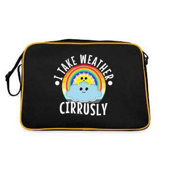 I Take Weather Cirrusly - Retro Bag - black/gold - Back