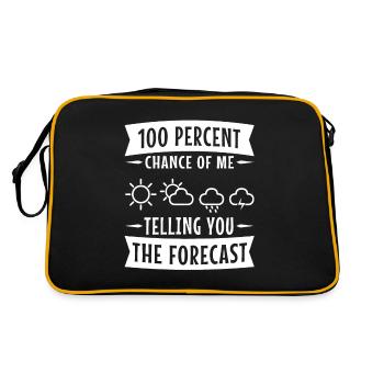 100 percent chance of me telling you the forecast - Retro Bag - black/gold - Back