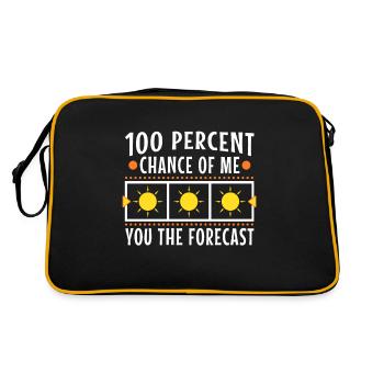 100 percent chance of me telling you the forecast - Retro Bag - black/gold - Back