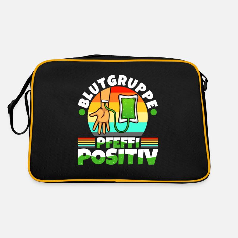 Blutgruppe Pfeffi Positiv Retro Tasche