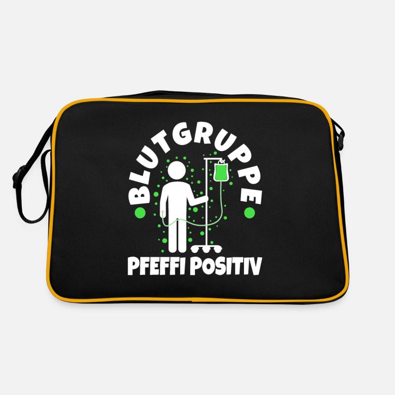Blutgruppe Pfeffi Positiv Retro Tasche