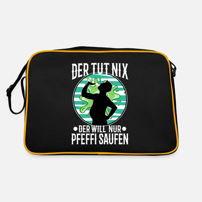 Der tut nix der will nur Pfeffi Saufen Retro Tasche