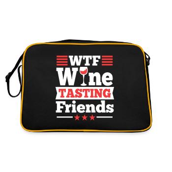 WTF Wine Tasting Friends - Retro Bag - black/gold - Back