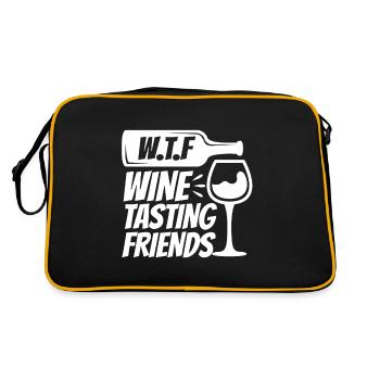 WTF Wine Tasting Friends - Retro Bag - black/gold - Back