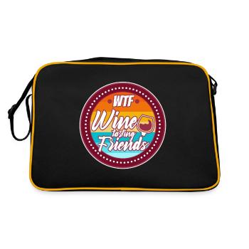 WTF Wine Tasting Friends - Retro Bag - black/gold - Back