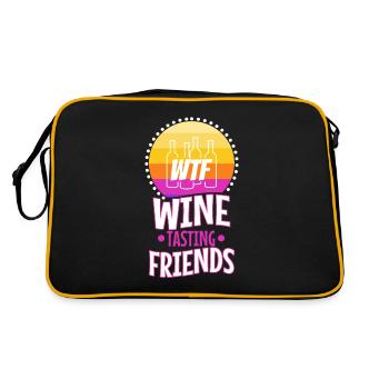 WTF Wine Tasting Friends - Retro Bag - black/gold - Back
