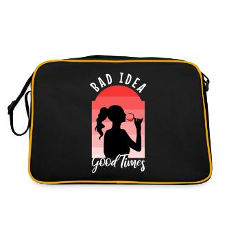 Mauvaise idée, bons moments - Sac Retro - noir/or - Dos