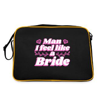 Mec, je me sens comme une mariée - Sac Retro - noir/or - Dos