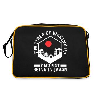 Im tired of waking up and not being in japan - Retro Bag - black/gold - Back