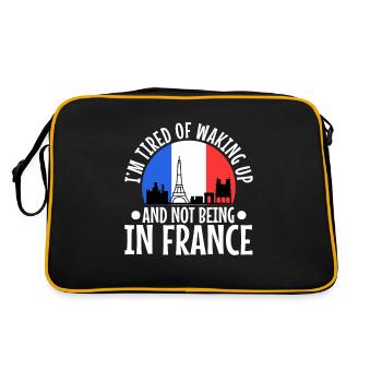 Im tired of waking up and not being in France - Retro Bag - black/gold - Back