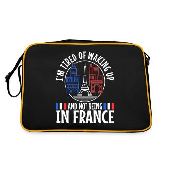 Im tired of waking up and not being in France - Retro Bag - black/gold - Back