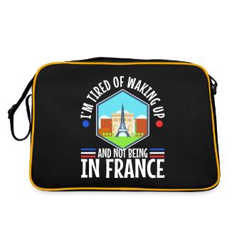 Im tired of waking up and not being in France - Retro Bag - black/gold - Back