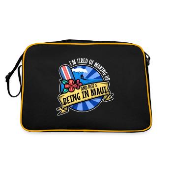 Im tired of waking up and not being in Maui - Retro Bag - black/gold - Back