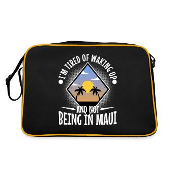 Im tired of waking up and not being in Maui - Retro Bag - black/gold - Back