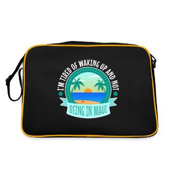 Im tired of waking up and not being in Maui - Retro Bag - black/gold - Back