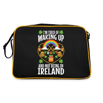 Im tired of waking up and not being in Ireland - Retro Bag - black/gold - Back