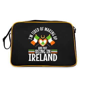 Im tired of waking up and not being in Ireland - Retro Bag - black/gold - Back