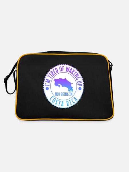Im tired of waking up and not being in Costa Rica - Retro Bag - black/gold - Back