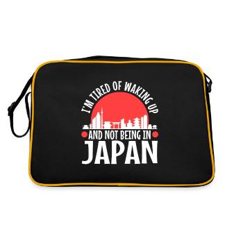 Im tired of waking up and not being in japan - Retro Bag - black/gold - Back