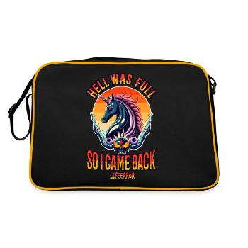 Hell Was Full So I Came Back - Lifeerror - Retro Bag - black/gold - Back