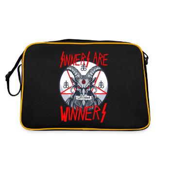 Sinners are Winners - Lifeerror - Retro Bag - black/gold - Back