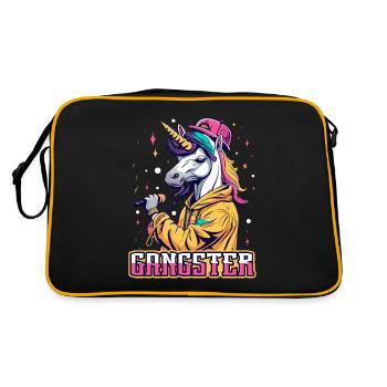 Licorne Gangsta - Sac Retro - noir/or - Dos