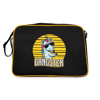 Licorne Gangsta - Sac Retro - noir/or - Dos