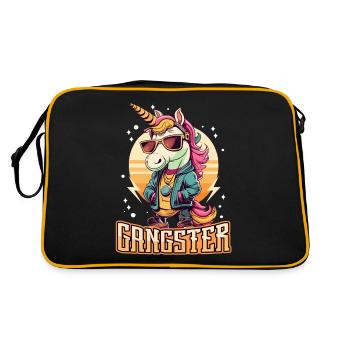 Licorne Gangsta - Sac Retro - noir/or - Dos