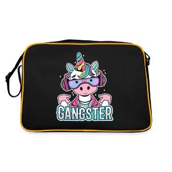 Licorne Gangsta - Sac Retro - noir/or - Dos