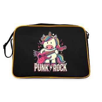 Punk Rock Unicorn - Retro Bag - black/gold - Back