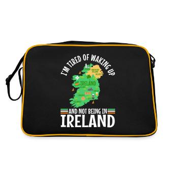Im tired of waking up and not being in Ireland - Retro Bag - black/gold - Back