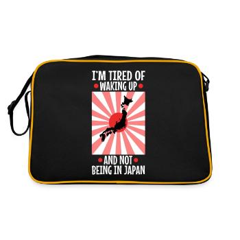Im tired of waking up and not being in japan - Retro Bag - black/gold - Back