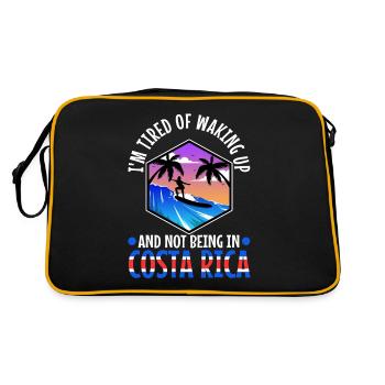 Im tired of waking up and not being in Costa Rica - Retro Bag - black/gold - Back