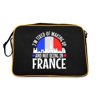 Im tired of waking up and not being in France - Retro Bag - black/gold - Back