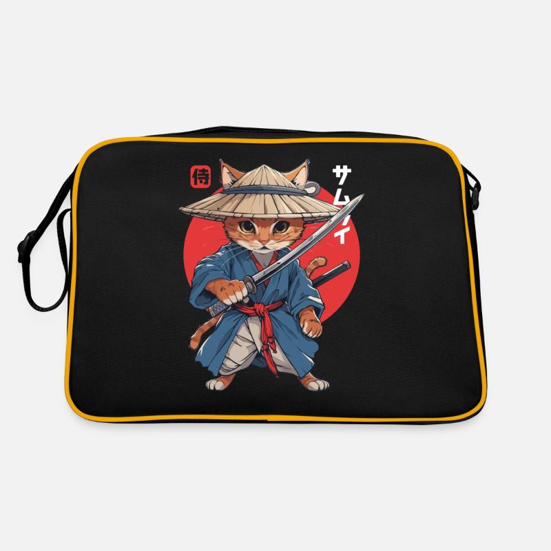 Chat Samouraï Chat Ninja Japonais Kawaii Sac Retro