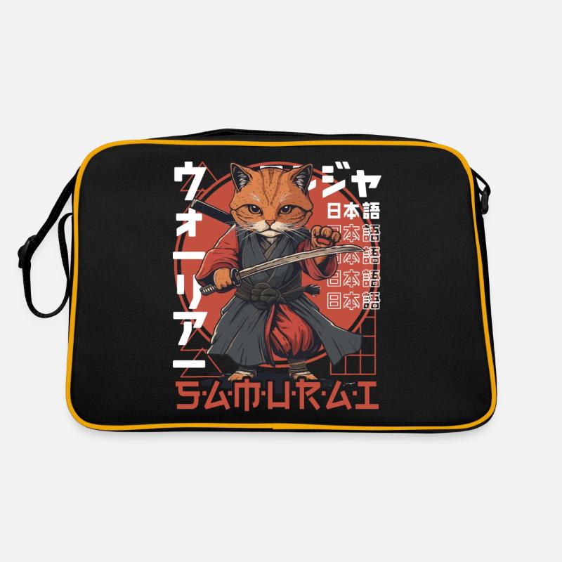 Chat Samouraï Chat Ninja Japonais Kawaii Sac Retro