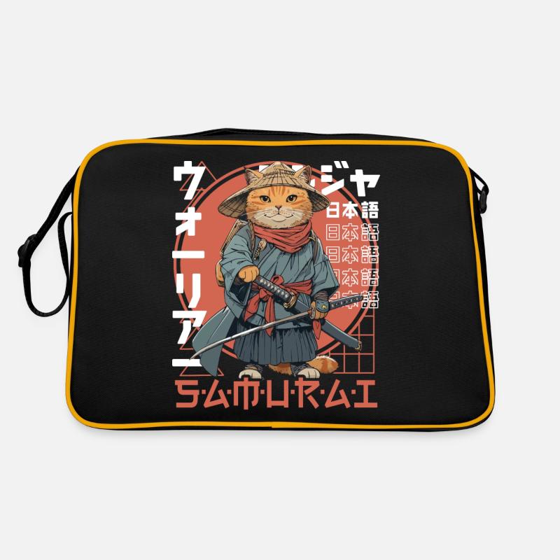 Chat Samouraï Chat Ninja Japonais Kawaii Sac Retro