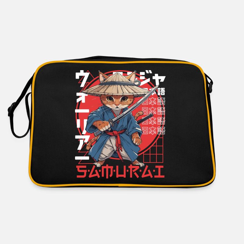 Chat Samouraï Chat Ninja Japonais Kawaii Sac Retro