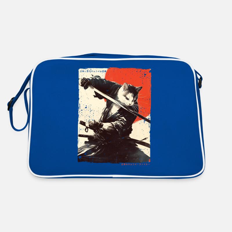 Chat samouraï Kawaii Chat ninja japonais Sac Retro
