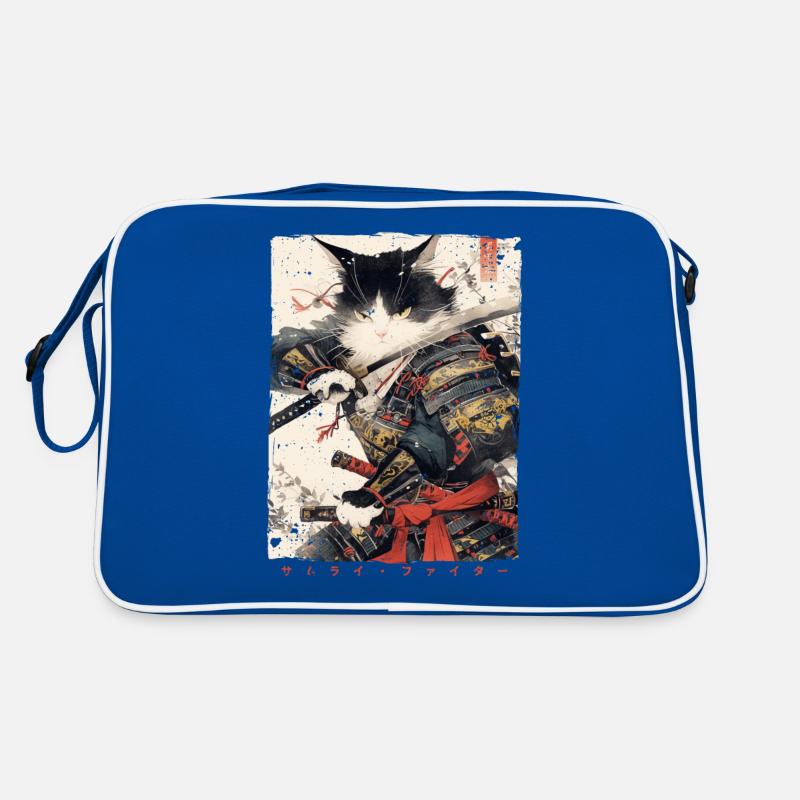 Chat samouraï Kawaii Chat ninja japonais Sac Retro