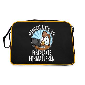 Maintained to format the hard drive - Retro Bag - black/gold - Back