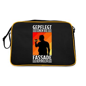 Peinture de la façade avec soin - Sac Retro - noir/or - Dos