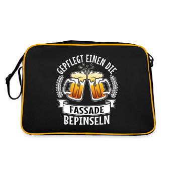 Peinture de la façade avec soin - Sac Retro - noir/or - Dos