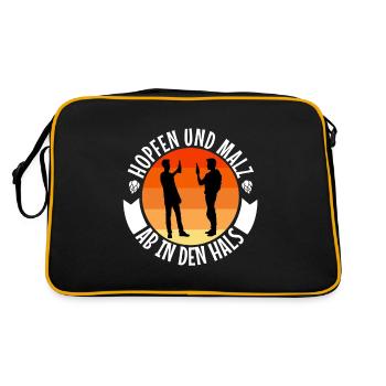 Hops and malt - Retro Bag - black/gold - Back