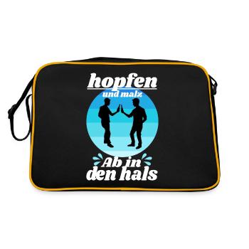 Hops and malt - Retro Bag - black/gold - Back