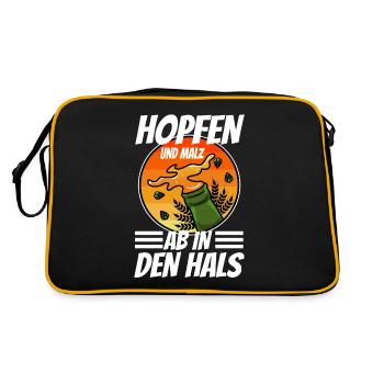 Hops and malt - Retro Bag - black/gold - Back