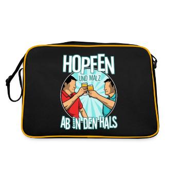 Hops and malt - Retro Bag - black/gold - Back
