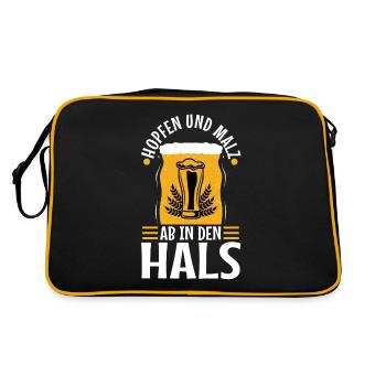 Hops and malt - Retro Bag - black/gold - Back
